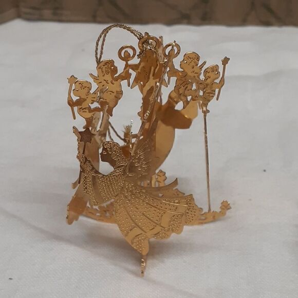 3 pc bundle of brass filligree Ornaments. - Picture 2 of 14